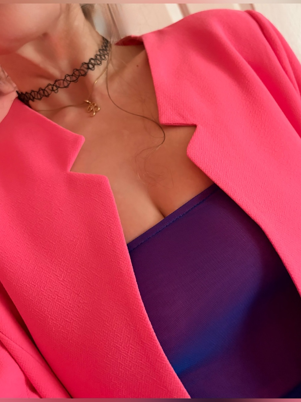 Forever 21 Hot Pink Open Front Blazer